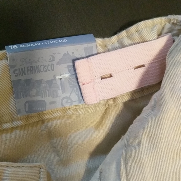 Khaki big girls pants w/elastic adjustable waist - Picture 3 of 5